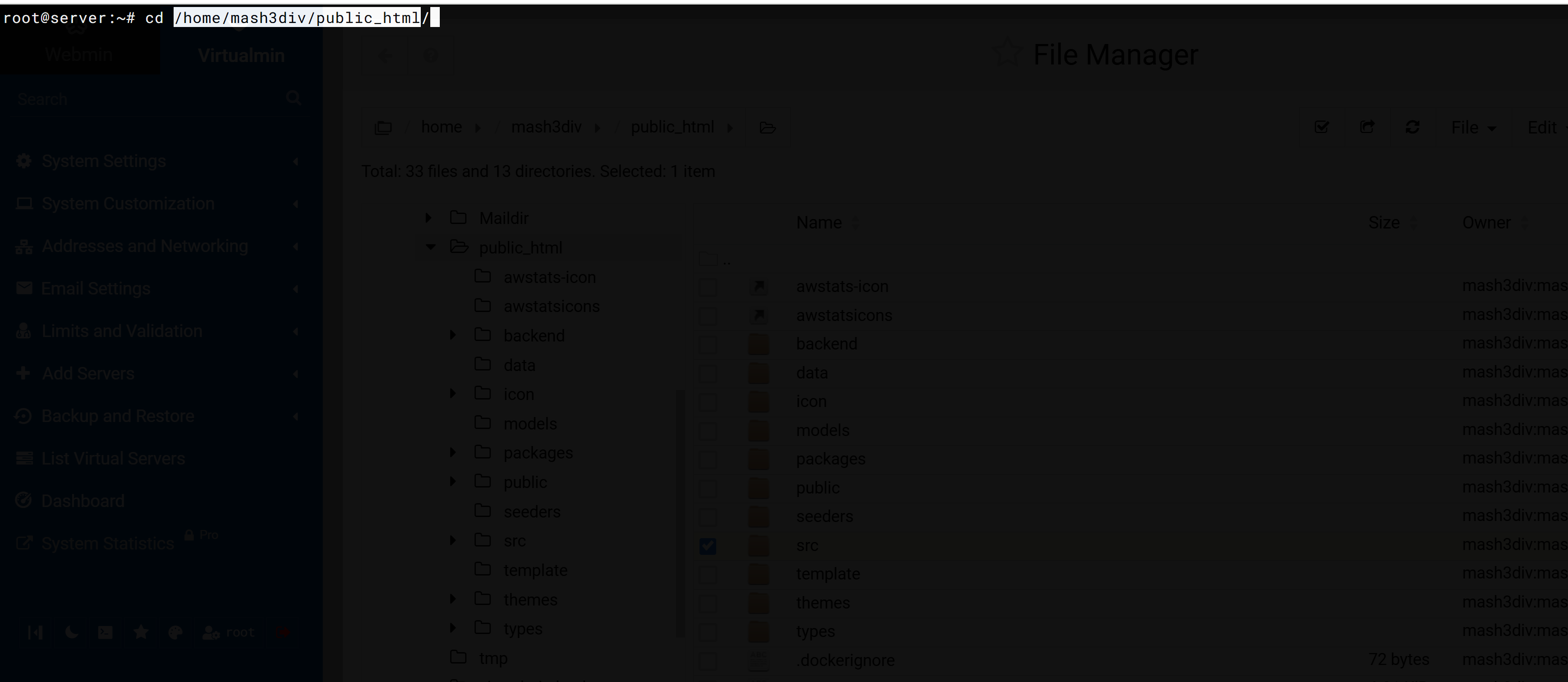 Navigate to public_html