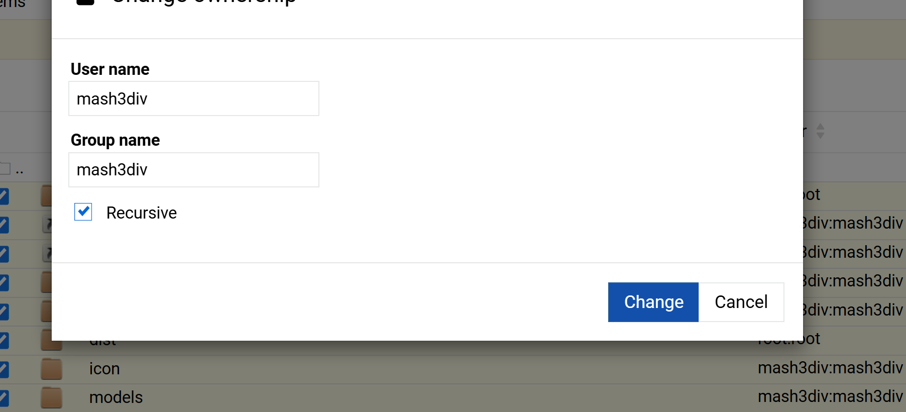 Assign correct ownership