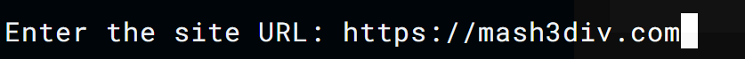 Provide site URL and database info